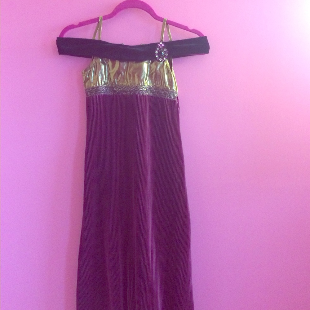 Burgundy silk dress